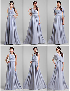 Lanting Mix&Match Convertible Dress Floor-length Georgette Sheath/Column Dress (1739561)