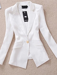 Women's Work Medium Long Sleeve Regular Blazer (Cotton Blends