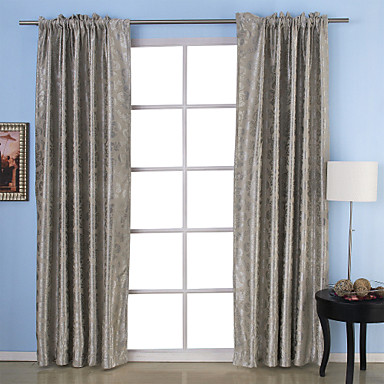 To paneler neoklassisk paisley beige grå lilla soverom polyester ...
