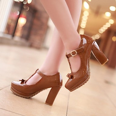 chunky heel round toe