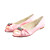 satin peep toe flats